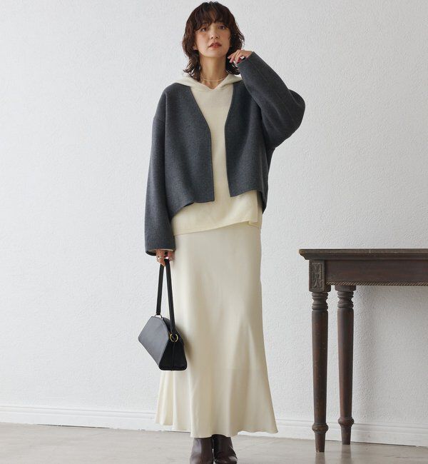  「【上品見え】ウールリバーショートコート」|その他|