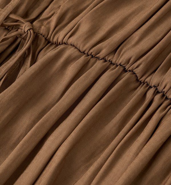  「【2WAY仕様】ギャザーストリングツイルブラウス」|シャツ・ブラウス|