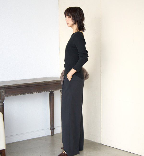  「【女性らしい抜け感】スクエア2WAYリブニット」|ニット・セーター|