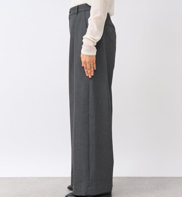  「【真冬もあたたか】裏起毛スラックスパンツ」|チノ|