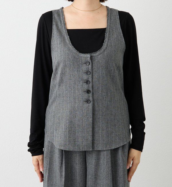  「【セットアップ対応可】ウーリーツイルジレ」|ベスト・ジレ|