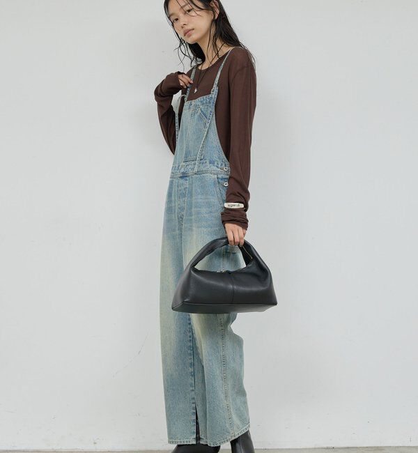  「【サイズ展開あり/長さ調整可能】デニムサロペット」|チノ|