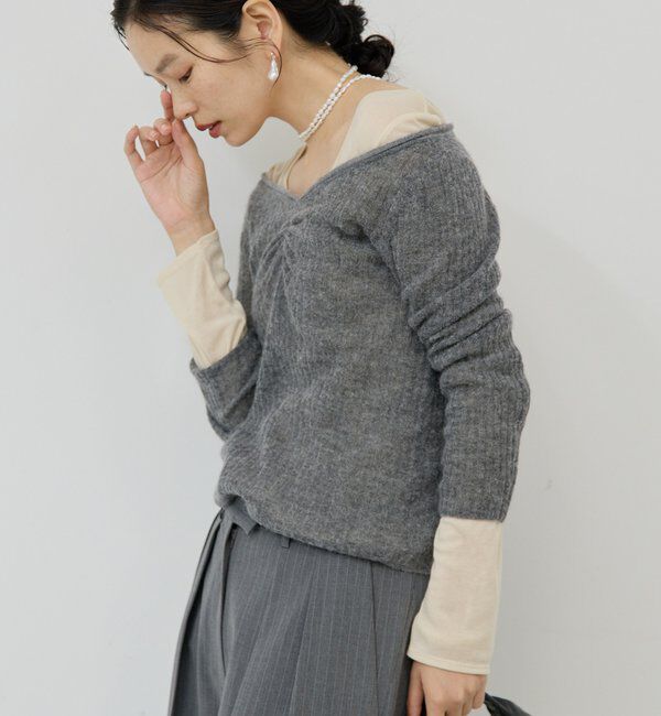  「【アンサンブル対応】オフショルダーニット」|ニット・セーター|