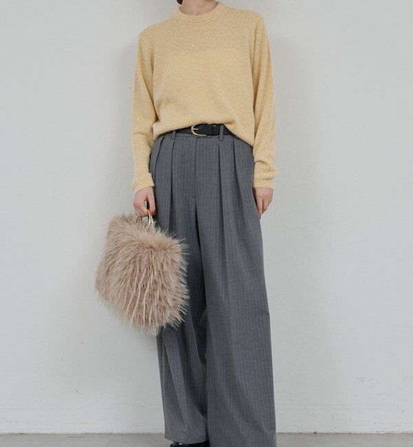  「【ATON】アルパカシルククルーネックニット/別注」|ニット・セーター|