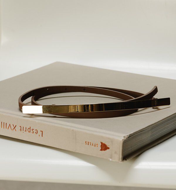  「【25th記念アイテム】ロングプレートBELT」|ベルト|モカ