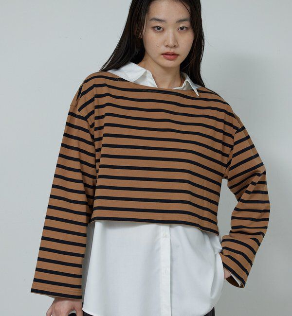  「【大人カジュアルの必需品】ボーダーバスクシャツ」|Tシャツ・カットソー|