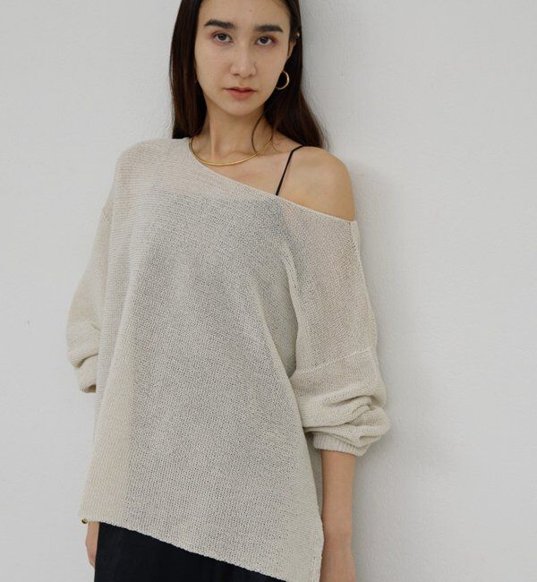  「ペーパーヤーンメッシュニット」|ニット・セーター|