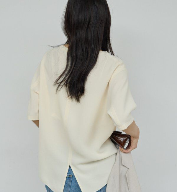  「バックスリットハーフスリーブブラウス」|シャツ・ブラウス|