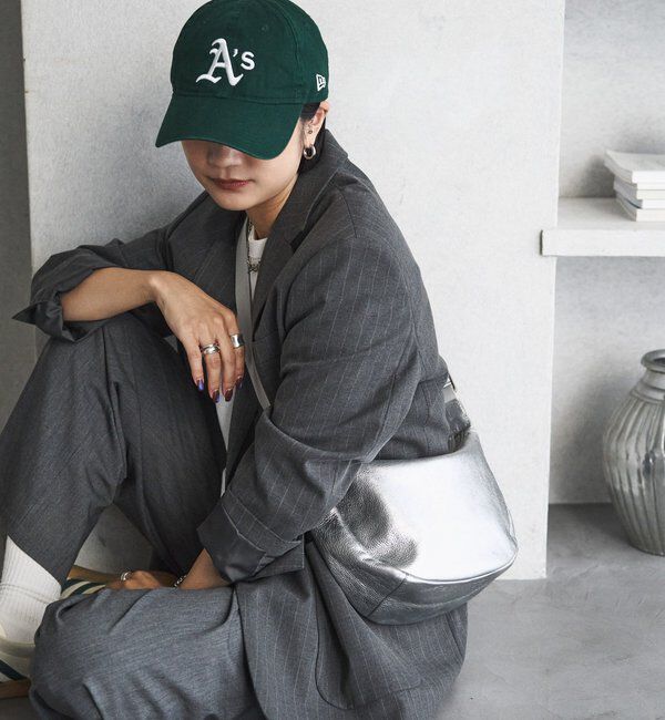  「ソフトレザーラウンドショルダーバッグ［silver］」|ショルダー・メッセンジャー|