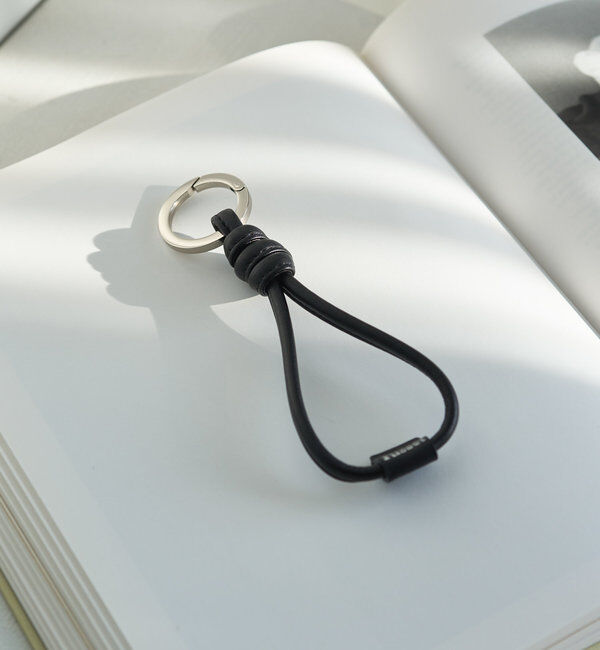  「レザーキーリング」|チャーム・キーホルダー|ブラック