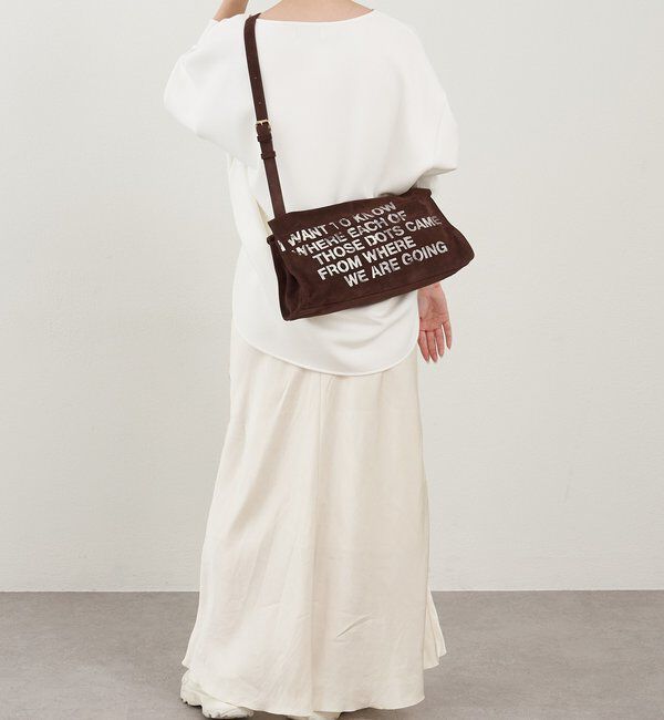  「ステンシルデザインスエードショルダーバッグ」|ショルダー・メッセンジャー|