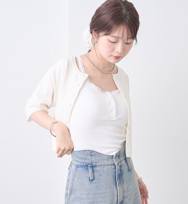  「パット付きボーダーキャミ」|キャミソール|