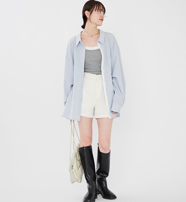  「[森川企画]レイヤードストライプドロストシャツ」|シャツ・ブラウス|