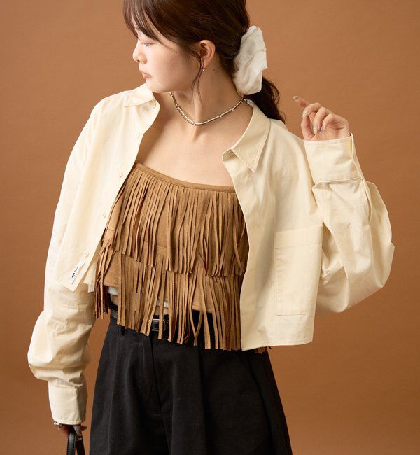  「フェイクスウェードフリンジビスチェ」|シャツ・ブラウス|
