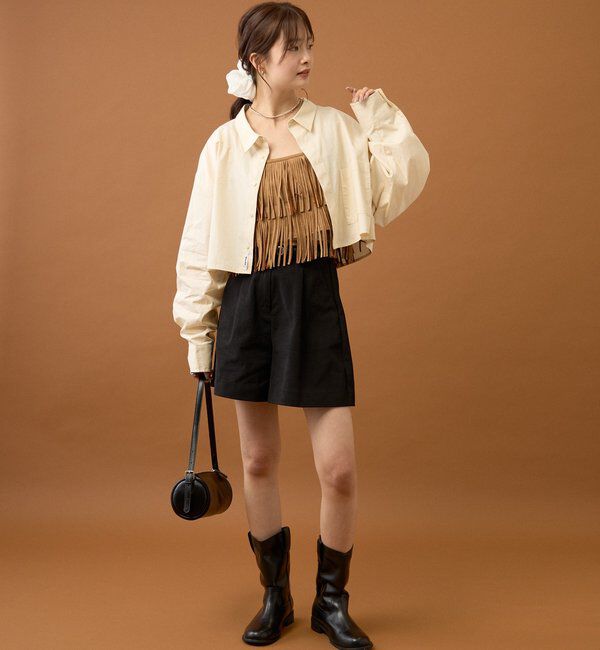  「ストライプショートシャツ」|シャツ・ブラウス|