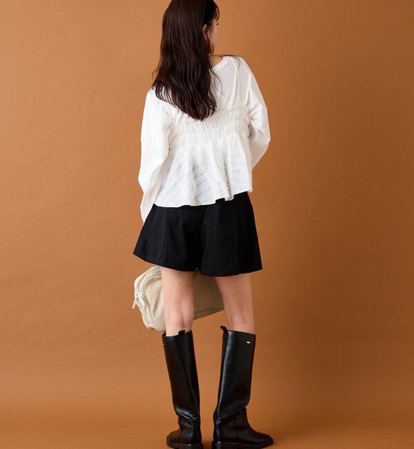  「【4色展開/レイヤードスタイル】チュールチェックビスチェ」|シャツ・ブラウス|