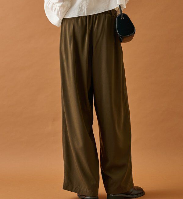  「【オールシーズン対応/WEB限定アイボリー】フリルイージーパンツ」|チノ|