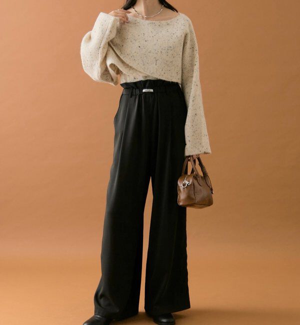  「【オールシーズン対応/WEB限定アイボリー】フリルイージーパンツ」|チノ|