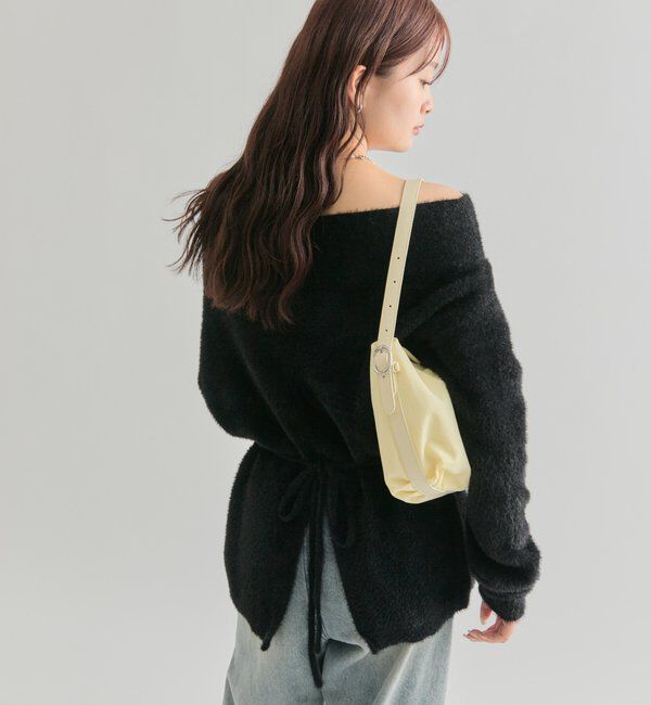  「ミンクライクワイドネックニット」|ニット・セーター|