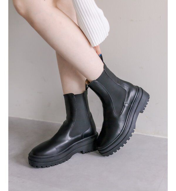  「25AWサイドゴアブーツ」|ショートブーツ|ブラック