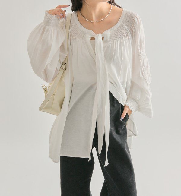  「ボウタイスキッパーブラウス」|シャツ・ブラウス|