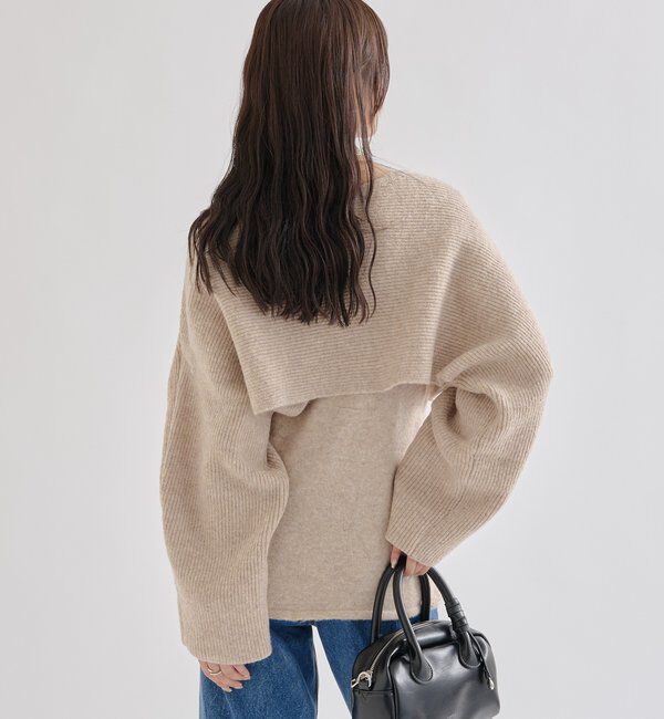  「クロスニットスリットキャミSET」|ニット・セーター|