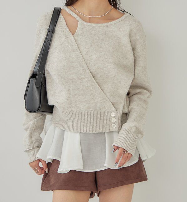  「ペプラムドッキングニット」|ニット・セーター|