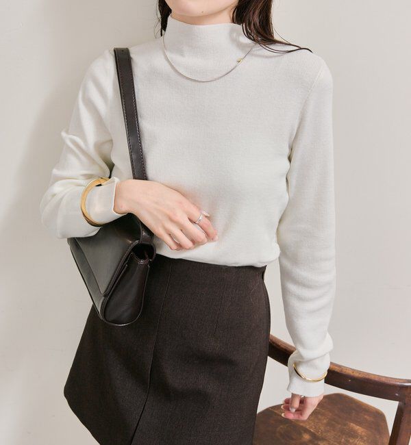  「プレート付きハイネックニット」|ニット・セーター|