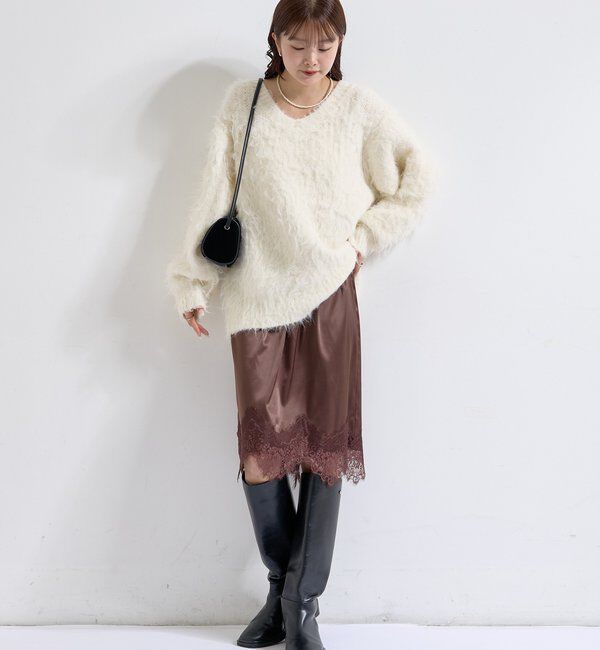  「裾レースマルチスカート」|スカート|