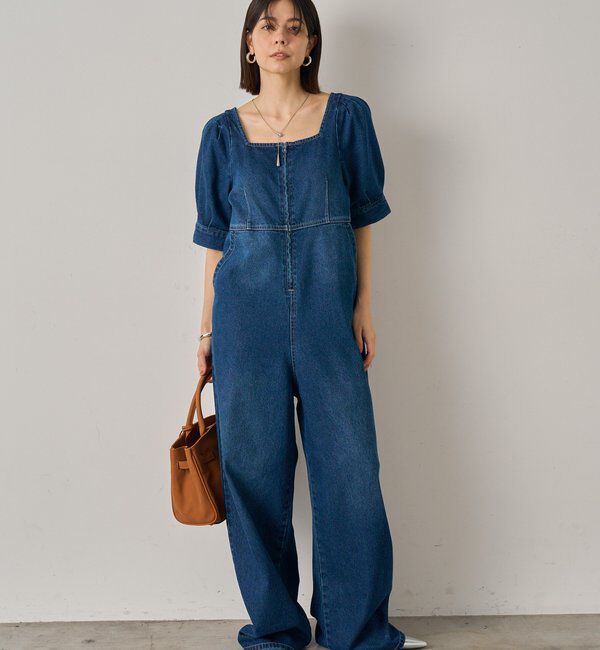  「デニムパフオールインワン」|ワンピース|