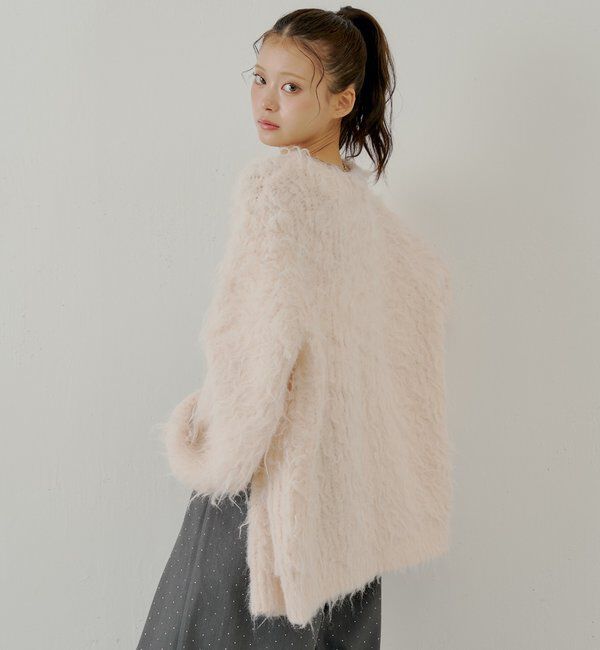  「金釦シャギールーズカーディガン」|カーディガン|