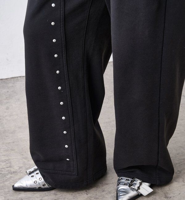  「スタッズ裏毛デザインパンツ / 【新色グレー追加】」|チノ|