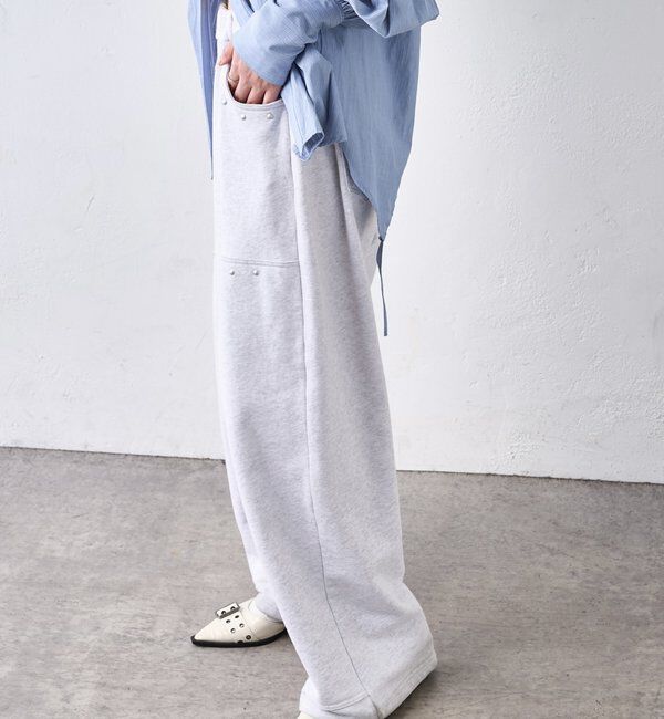  「スタッズ裏毛デザインパンツ / 【新色グレー追加】」|チノ|