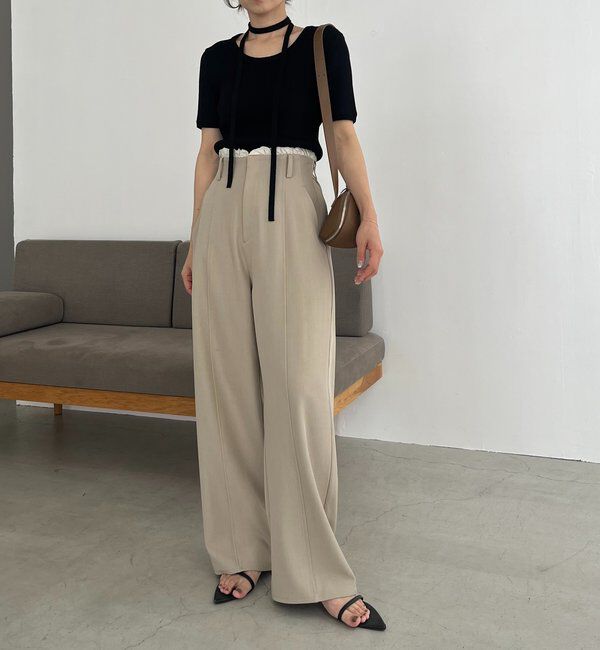  「フリルウエストパンツ」|チノ|