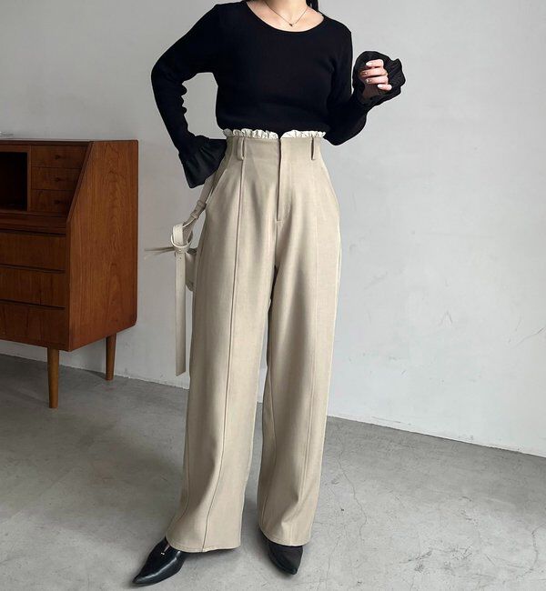  「フリルウエストパンツ」|チノ|