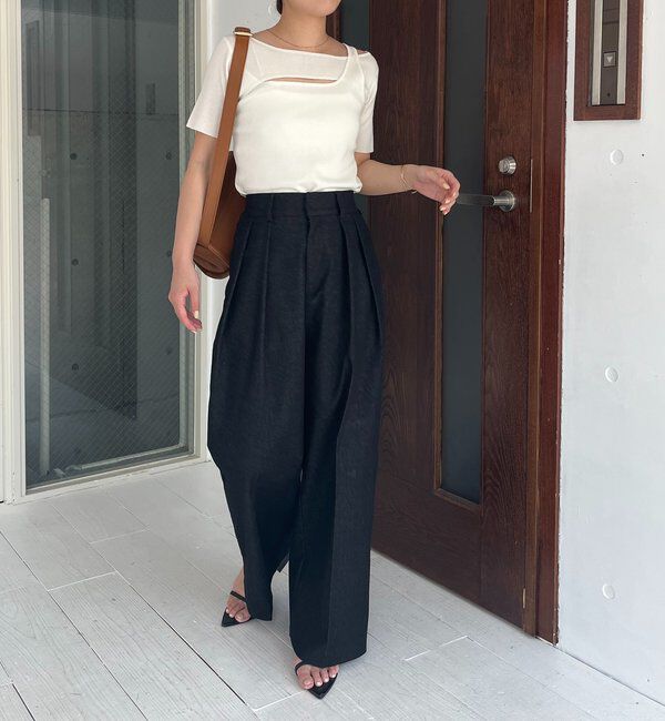  「クロスレイヤード半袖ニット」|ニット・セーター|