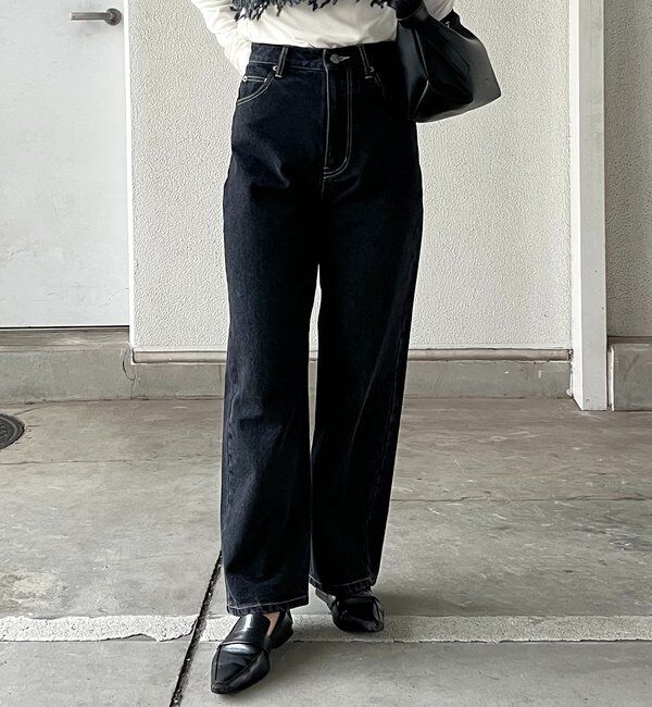  「【新色/人気アイテムがアップグレード】13ozハイウエストストレートデニム」|デニム|