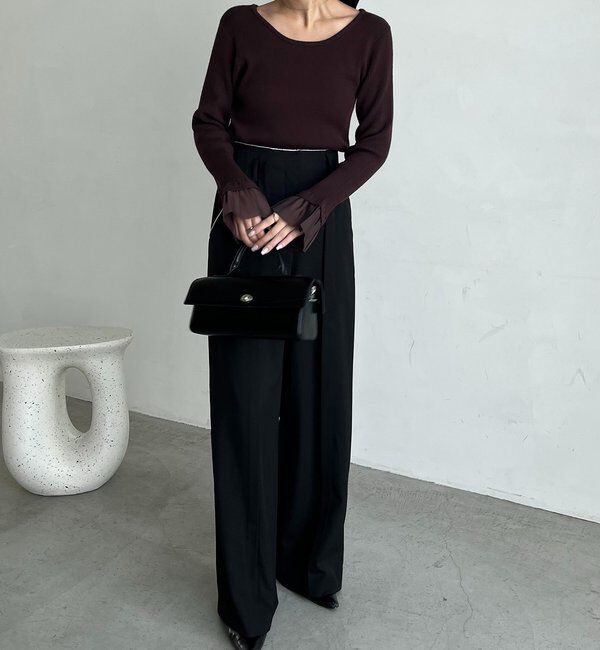  「〈C.L〉カットオフハイウエストパンツ」|チノ|