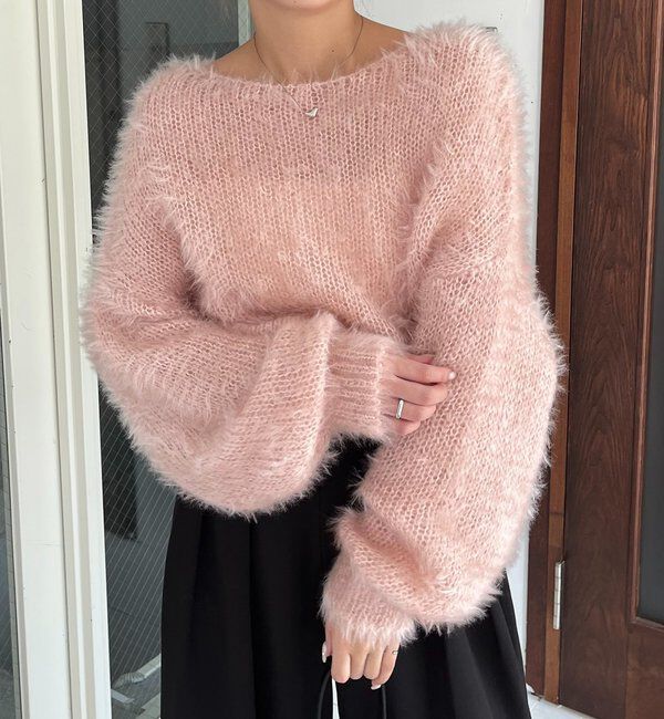  「フェザーラウンドプルオーバー」|ニット・セーター|