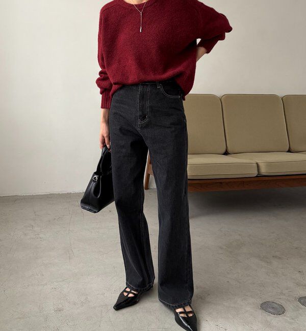  「【前後2WAY】もちふわ2WAYスキッパーニット」|ニット・セーター|