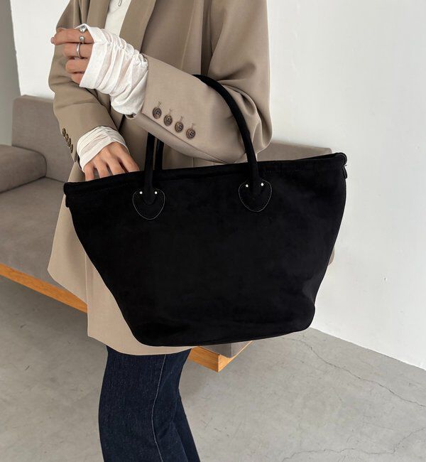  「【大容量】スエード台形トート」|トートバッグ|