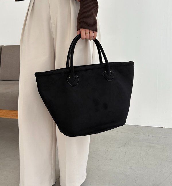  「【大容量】スエード台形トート」|トートバッグ|