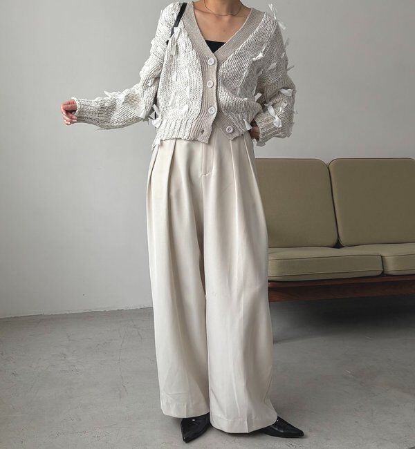  「リボンニットカーディガン」|カーディガン|