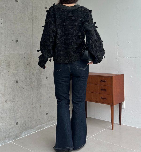  「リボンニットカーディガン」|カーディガン|