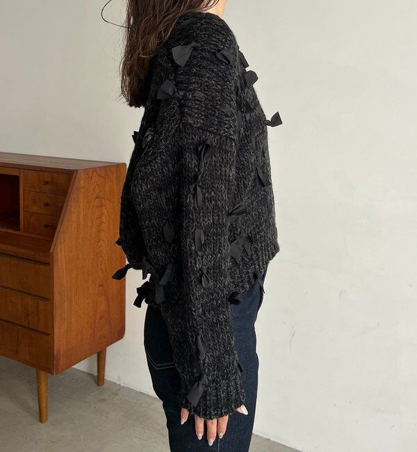  「リボンニットカーディガン」|カーディガン|