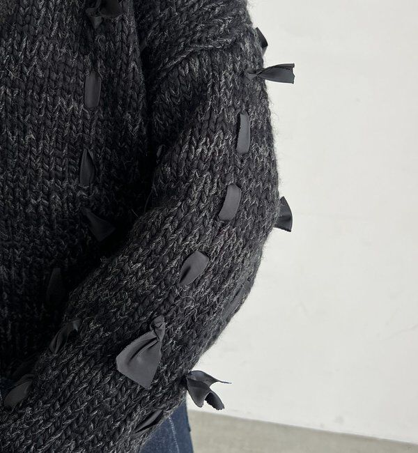  「リボンニットカーディガン」|カーディガン|