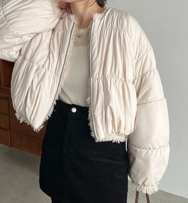  「【リバーシブル】〈C.L〉ボアリバショートジャケット」|ブルゾン・スタジャン|