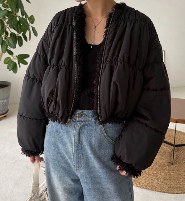  「【リバーシブル】〈C.L〉ボアリバショートジャケット」|ブルゾン・スタジャン|