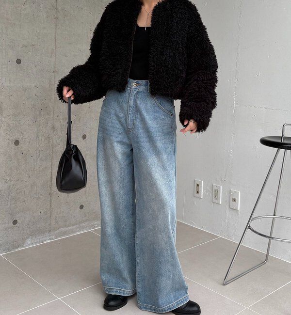  「【リバーシブル】〈C.L〉ボアリバショートジャケット」|ブルゾン・スタジャン|