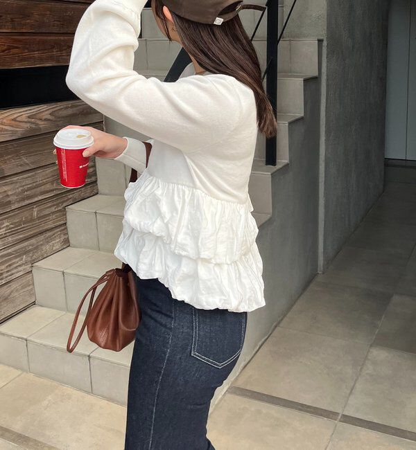  「バルーンティアードプルオーバー」|ニット・セーター|